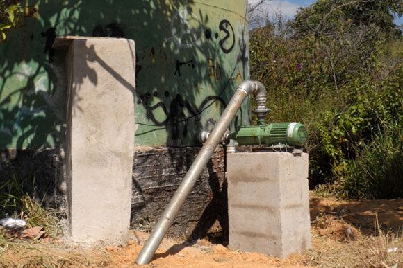 Um dos reservatórios que compõem o novo sistema de abastecimento da Serra de Santa Helena / Foto:Comunicação SAAE
