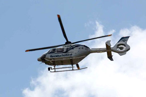 Helicóptero vai ajudar a fiscalizar quem sonega imposto em obras / Foto: Divulgação