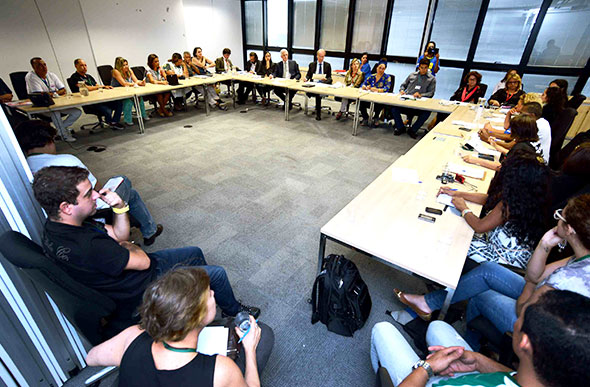 Reunião dos representantes sindicais da saúde com o governo / Foto: Divulgação