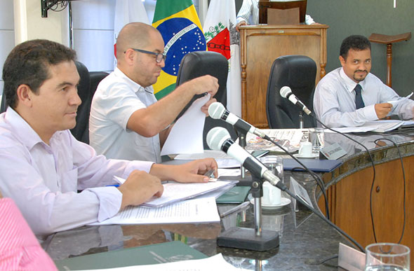 Vereadores Renato Gomes, Dalton Andrade e Marcelo Cooperseltta / Foto: Divulgação Câmara Municipal