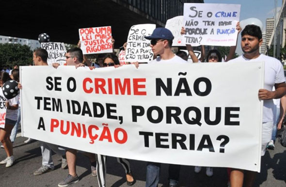 Manifestantes em prol da redução da maioridade penal / Foto: epl.org.br  