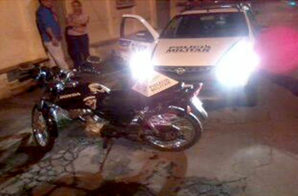 Motocicleta roubada / Foto: Divulgação