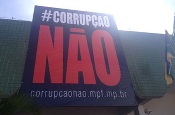 Campanha #CORRUPÇÃONÃO reforça que é preciso dizer 'não' à corrupção, por menor que ela seja./ Foto:Cassio Albuquerque/G1