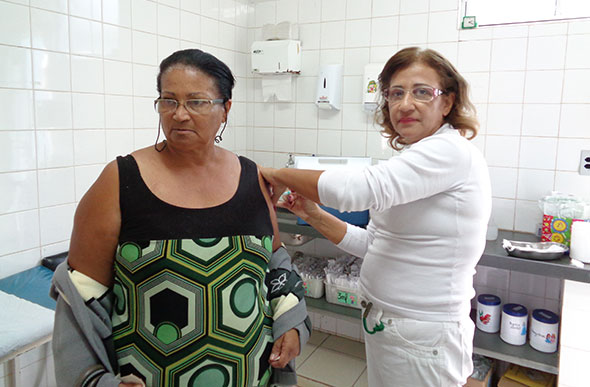 Imunização da gripe H1N1 / Foto: Tatiane Guimarães