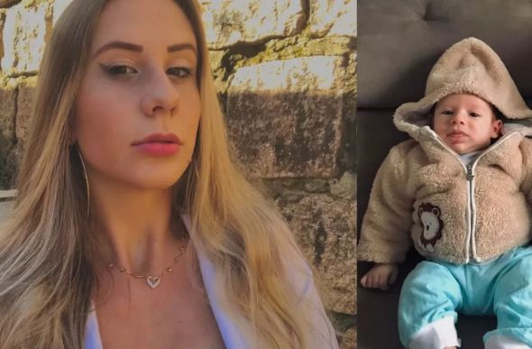 Jessica e bebê Theo foram encontrados mortos em Blumenau — Foto: Reprodução/Redes sociais