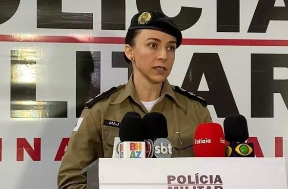 Major Layla Brunnela, porta-voz da Polícia Militar de Minas Gerais. — Foto: Raquel Freitas / g1