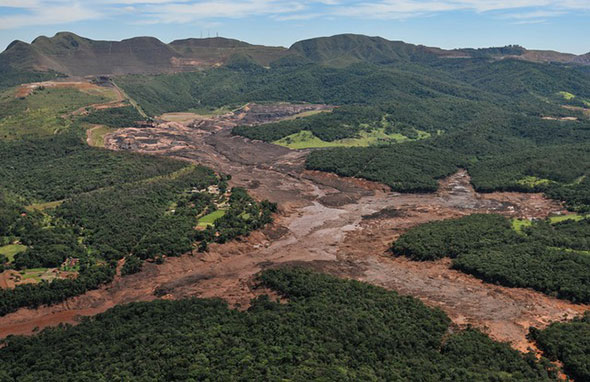 Lama da Vale em Brumadinho, na Região Metropolitana de Belo Horizonte; desastre com barragem ocorreu em 25 de janeiro — Foto: Ibama/Divulgação