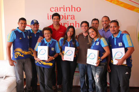 Voluntários Fifa premiados como "Campeões do Carinho" / Foto: Arquivo Pessoal