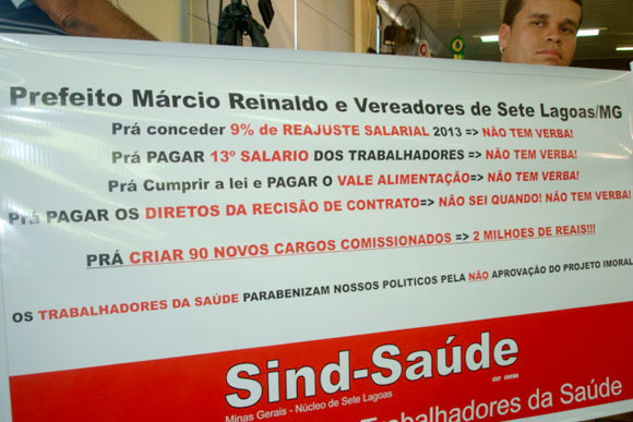 Representantes do Sind-Saúde pediram, em vão, não aprovação do projeto / Foto: Divulgação Caramelo