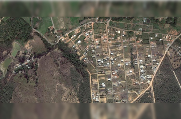 Vista aérea do Loteamento Jardim Carolina, distrito Barreiro/ Foto: Google Maps 