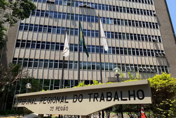 Fachada do Tribunal Regional do Trabalho, em Belo Horizonte. — Foto: Raquel Freitas / G1